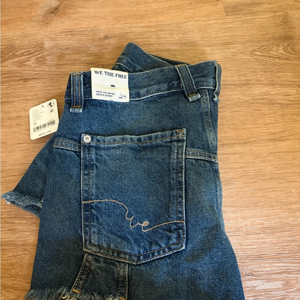 We The Free Blue Denim Cutoff Shorts NWT